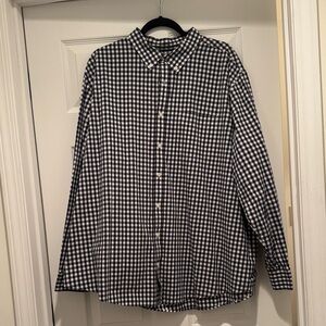 Croft & Barrow Black and White Gingham Men's Shirt